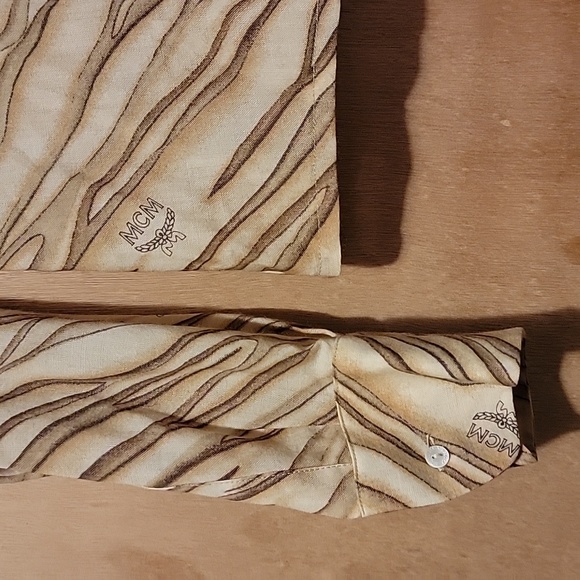 Nwdft Vintage MCM The Golden Jeans Wool Logo Mother of Pearl Buttons Down IT 42 - Picture 11 of 16